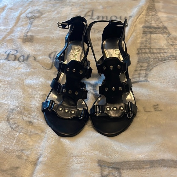 Womens black heels size 8 B - Picture 1 of 4